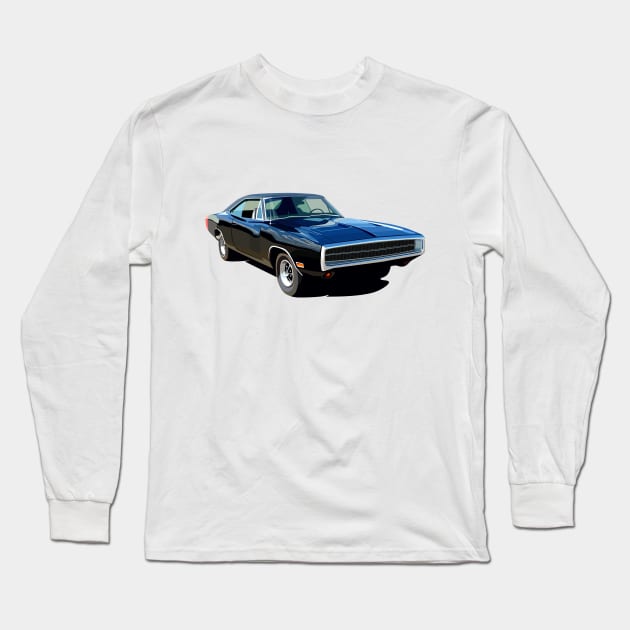 Charger 1970 Long Sleeve T-Shirt by zemluke